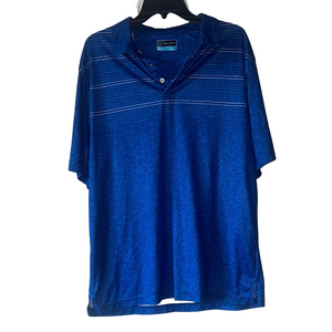 PGA Tour Blue Performance dry fit Polo golf shirt